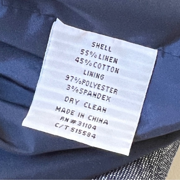 New Directions Chambray Linen Knee Length Sleeveless Sheath Dress Women Size 8 - Picture 8 of 9